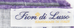 Fiori Di Lusso Gray Solid Linen Pocket Square - 12 3/8" x 12 3/8" (797)