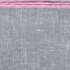 Fiori Di Lusso Gray Solid Linen Pocket Square - 12 3/8" x 12 3/8" (789)