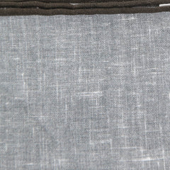 Fiori Di Lusso Gray Solid Linen Pocket Square - 12 3/8" x 12 3/8" (826)