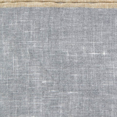 Fiori Di Lusso Gray Solid Linen Pocket Square - 12 3/8" x 12 3/8" (804)