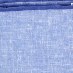 Fiori Di Lusso Blue Solid Linen Pocket Square - 12 3/8" x 12 3/8" (819)