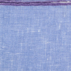 Fiori Di Lusso Blue Solid Linen Pocket Square - 12 3/8" x 12 3/8" (820)