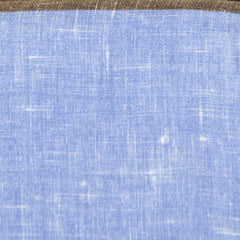 Fiori Di Lusso Blue Solid Linen Pocket Square - 12 3/8" x 12 3/8" (808)