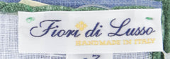 Fiori Di Lusso Blue Solid Linen Pocket Square - 12 3/8" x 12 3/8" (809)
