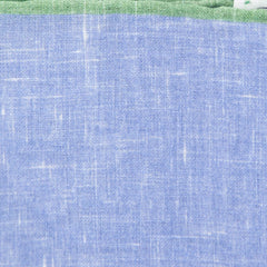 Fiori Di Lusso Blue Solid Linen Pocket Square (810)