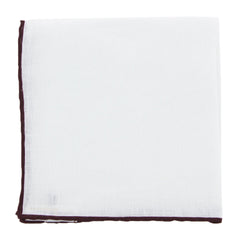 Fiori Di Lusso White Geometric Pocket Square - 12" x 12" (FL726179)