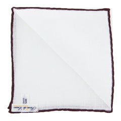 Fiori Di Lusso White Geometric Pocket Square - 12" x 12" (FL726179)