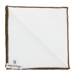 Fiori Di Lusso White Geometric Pocket Square - 12" x 12" (FL7251714)