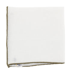 Fiori Di Lusso White Geometric Pocket Square - 12" x 12" (FL7251713)