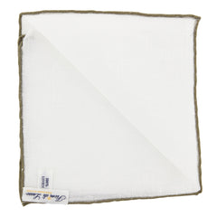 Fiori Di Lusso White Geometric Pocket Square - 12" x 12" (FL7251713)