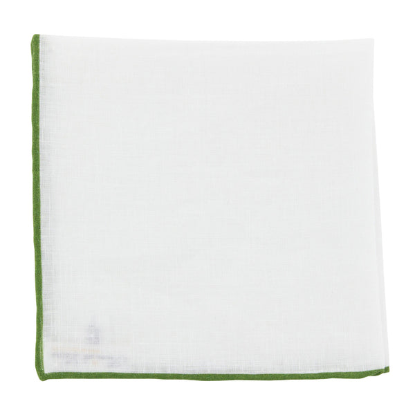 Fiori Di Lusso White Geometric Pocket Square - 12" x 12" (FL726175)