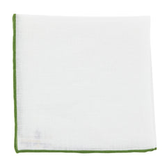 Fiori Di Lusso White Geometric Pocket Square - 12" x 12" (FL726175)