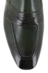 Fiori Di Lusso Green Leather Shoes - Loafers - (ROMAGRN) - Parent