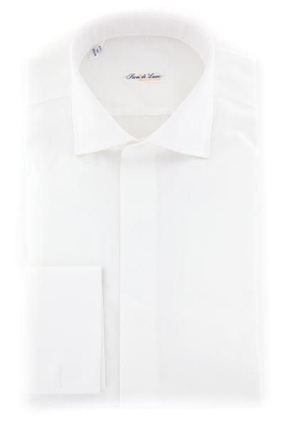 Fiori Di Lusso White Solid Tuxedo Shirt - Slim - (FLTI376781MFS) - Parent