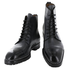 Fiori Di Lusso Gray Leather Cap Toe Boots - 6 E/5 G - (530)
