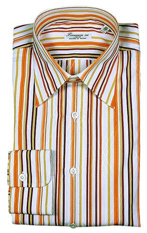 Finamore Napoli Orange Shirt - Slim