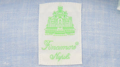 $400 Finamore Napoli Light Blue Linen Shirt - Extra Slim - (FN1302411) - Parent