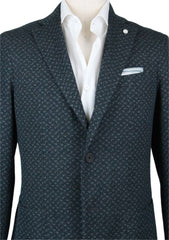 Finamore Napoli Dark Green Cotton Sportcoat - (GIA080326U1R7) - Parent