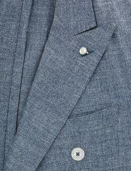 Finamore Napoli Blue Cotton Sportcoat - (GIP951021U) - Parent