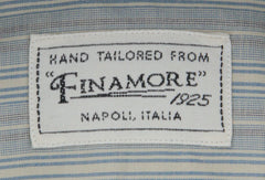 Finamore Napoli Blue Striped Cotton Shirt - Extra Slim - (PU) - Parent