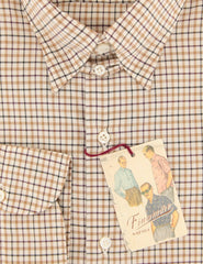 Finamore Napoli Brown Plaid Cotton Shirt - Extra Slim - (X5) - Parent