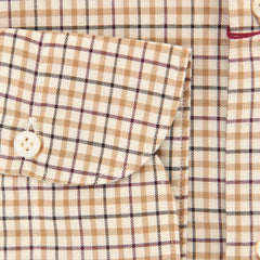 Finamore Napoli Brown Plaid Cotton Shirt - Extra Slim - (X5) - Parent