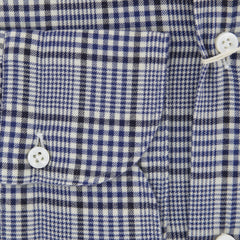 Finamore Napoli Dark Blue Plaid Flannel Shirt - Extra Slim - (Y4) - Parent