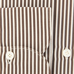 Finamore Napoli Brown Striped Shirt - Extra Slim - (2018022320) - Parent