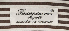 Finamore Napoli Brown Striped Shirt - Extra Slim - (2018022320) - Parent
