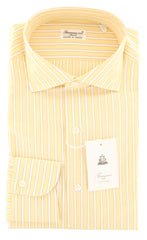 Finamore Napoli Yellow Striped Cotton Shirt - Extra Slim - (FG) - Parent