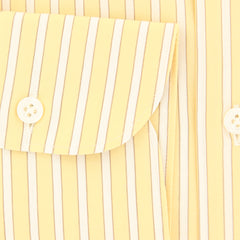 Finamore Napoli Yellow Striped Cotton Shirt - Extra Slim - (FG) - Parent