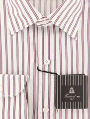 Finamore Napoli White Striped Shirt - Extra Slim - (F1171810) - Parent