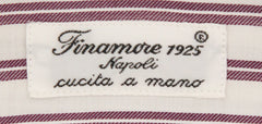 Finamore Napoli White Striped Shirt - Extra Slim - (F1171810) - Parent