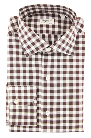 Finamore Napoli Dark Brown Shirt - Extra Slim