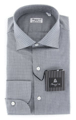 Finamore Napoli Gray Fancy Shirt - Extra Slim - 15.75/40 - (2018031610)