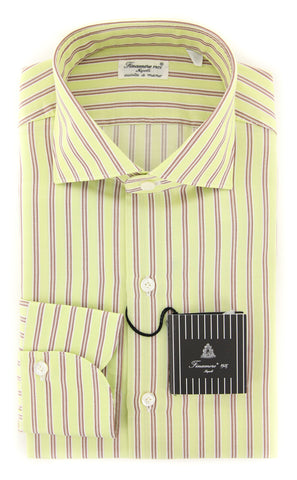 Finamore Napoli Light Green Shirt - Slim