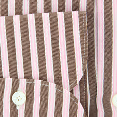 Finamore Napoli Brown Shirt - Extra Slim - (F1161812) - Parent