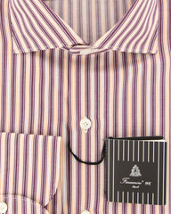 Finamore Napoli Brown Striped Shirt - Extra Slim - (FN-MIL81005503) - Parent