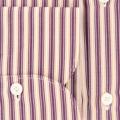 Finamore Napoli Brown Striped Shirt - Extra Slim - (FN-MIL81005503) - Parent