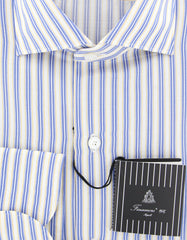 Finamore Napoli White Striped Shirt - Extra Slim - (F15183) - Parent