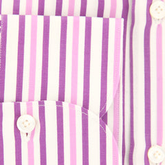 Finamore Napoli Purple Striped Shirt - Extra Slim - (F15184) - Parent