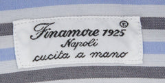 Finamore Napoli Light Blue Striped Shirt - Extra Slim - (201802264) - Parent