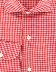 Finamore Napoli Red Shephard's Shirt - Extra Slim -(F117189) - Parent