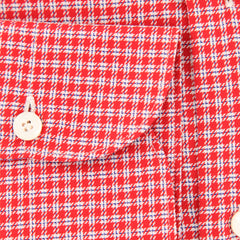 Finamore Napoli Red Shephard's Shirt - Extra Slim -(F117189) - Parent