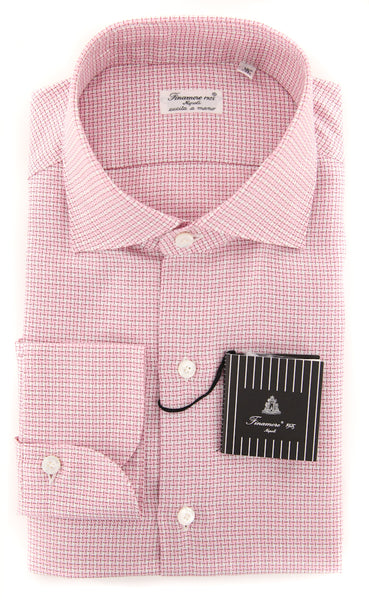Finamore Napoli Pink Shirt - Extra Slim - (F1229175) - Parent