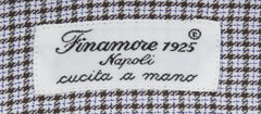 Finamore Napoli Brown Micro-Check Shirt - Slim - (FN818175) - Parent