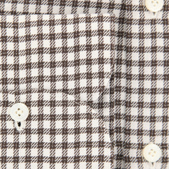 Finamore Napoli Brown Micro-Check Shirt - Slim - (FN818171) - Parent