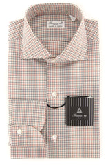 Finamore Napoli Off White Plaid Shirt - Extra Slim-14.5/37-(2018022324)