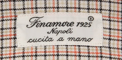 Finamore Napoli Off White Plaid Shirt - Extra Slim - (2018022324) - Parent