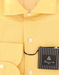 Finamore Napoli Yellow Striped Shirt - Extra Slim - (2018022323) - Parent